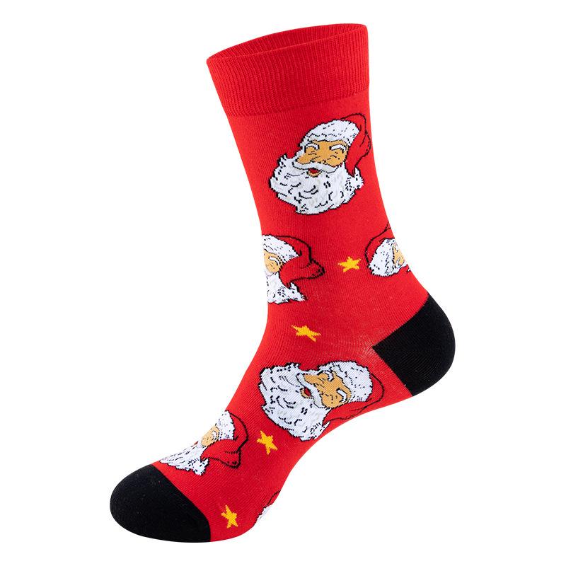 Trendy Christmas Mid-Calf Socks - Santa & Reindeer Festive Gifts for Autumn & Winter