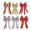 Charming Fabric Christmas Bow Decorations In Assorted Colors For Stylish Holiday Decor