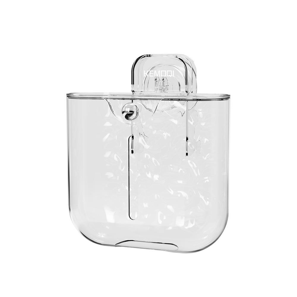 Transparent Suction Cup Cling Film Organizer Large Capacity Food Cover Storage Box  Kitchen