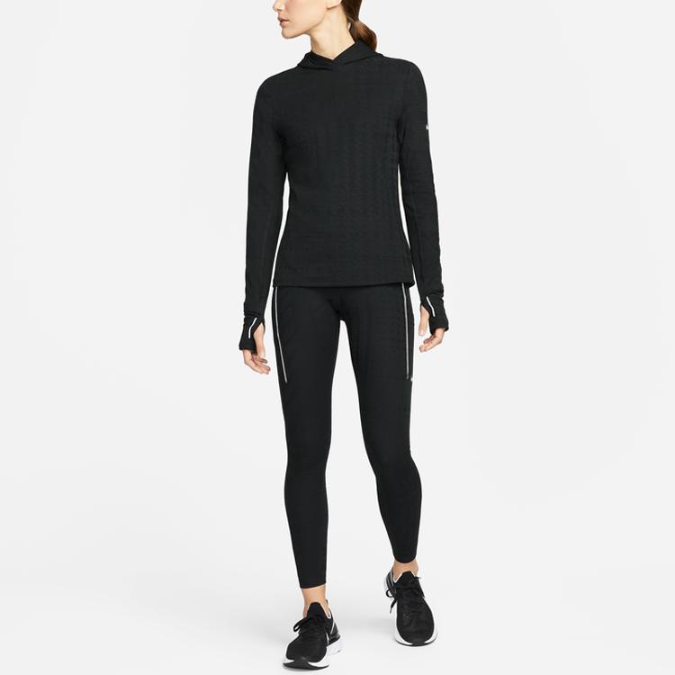 Nike Dri-Fit Adv Epic Luxe Solid Color Casual Elastic Tight Fitness Pants Women Pants Black DD6491-010