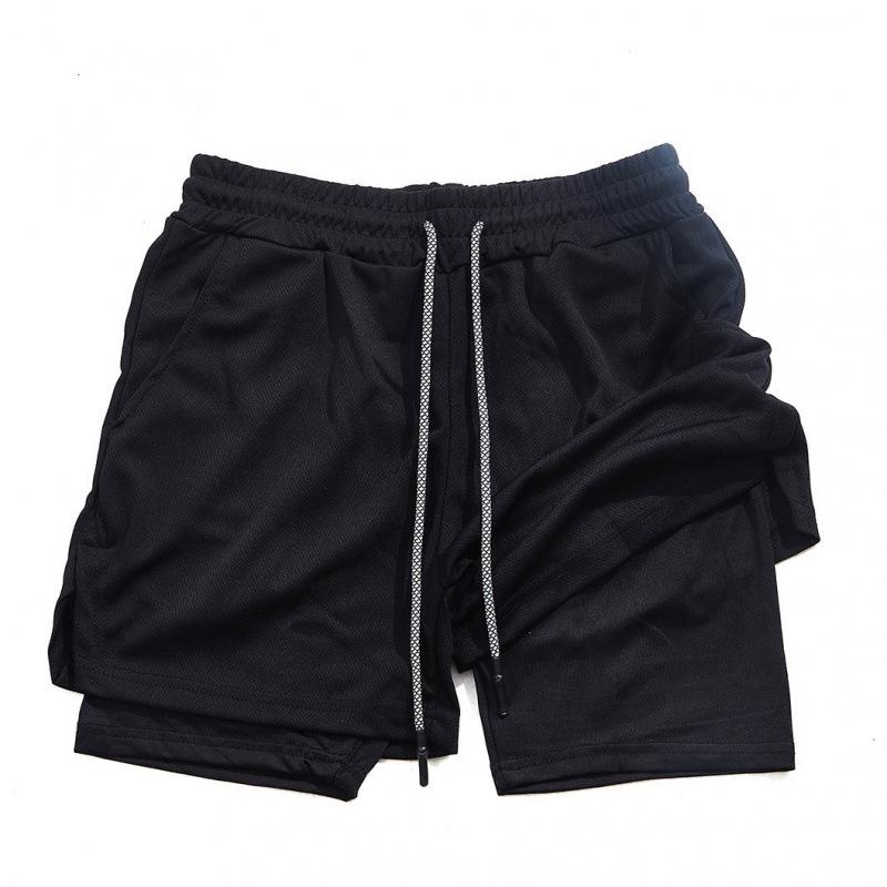 Summer Men's Casual Running Shorts - Multi-Pocket, Double Layer, Plus Size Fitness