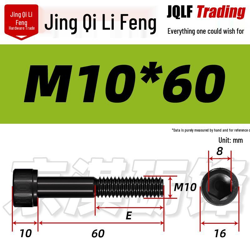M6-M24 High-Strength Black Hex Socket Reverse Thread Cap Screw