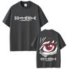 Vintage Tops Japanese Anime Death Note LLawliet T Shirts Print Cotton Tee Fashion Hip Hop Short Sleeve Streetwear Unisex