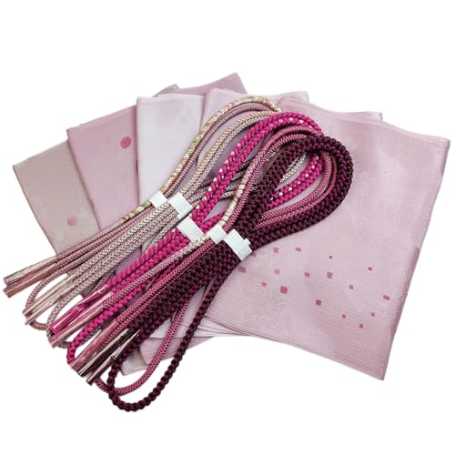 

Kyo Tamayura Round Weave Obijime and Obiage Set, 2-Piece Set, Casual, Pure Silk Obiage and Obijime Set (Size 28, Reddish-Purple)