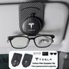 Car Carbon Fiber Sunglasses Clip Sun Visor Glasses Card Clip For Model 3 Y S X Cybertruck Juguete Roadster Coil Bonina