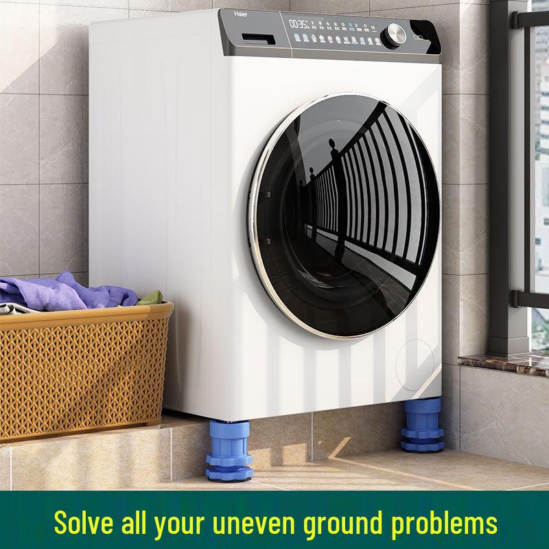 Adjustable Anti-Slip Washing Machine & Furniture Riser with Shock Absorbing Rubber Feet