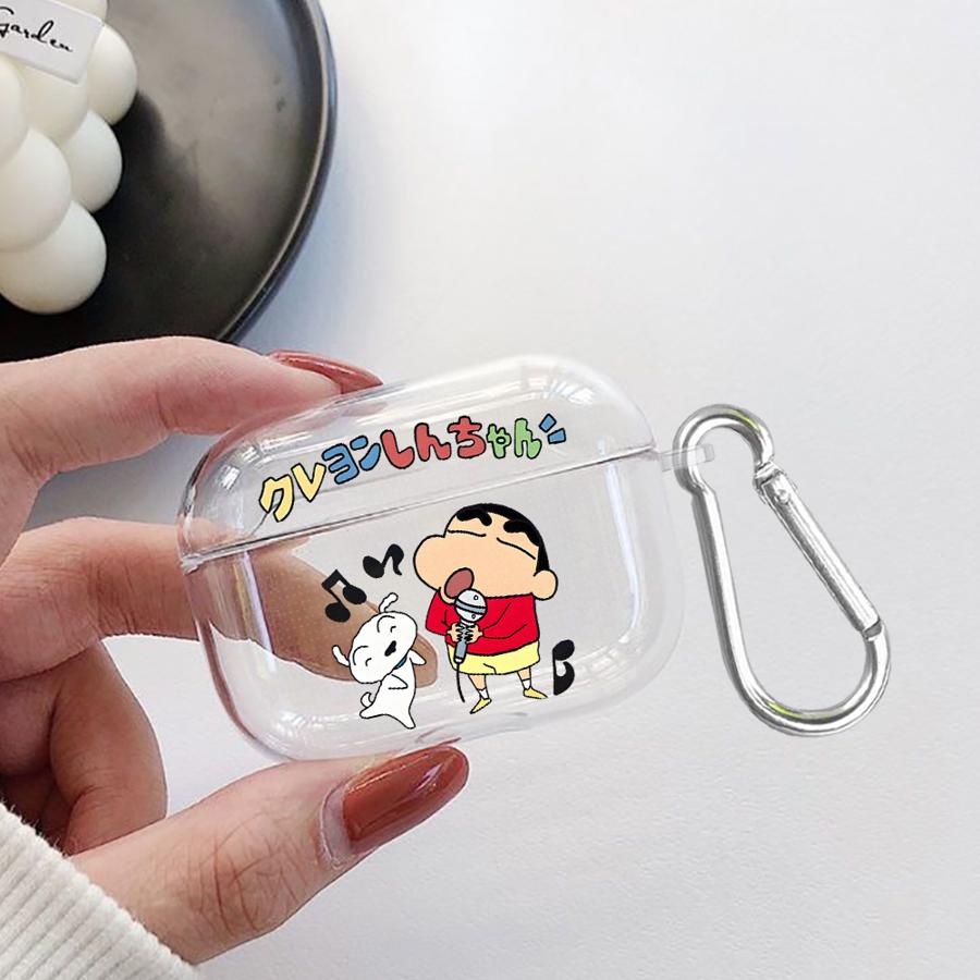 Case For Airpods 2 4 Pro3 1 Pro2 Pro 3 Clear Earphone Cases Cover Crayon Shin Chan