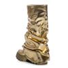 Women's Mid Calf Boots Thick Bottom Round Toe Runway Style Pleated Boots Women Platform Boots Gold Silver Large Size Shoes