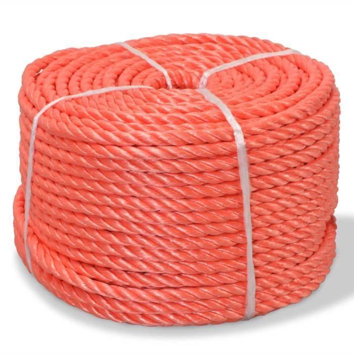 VidaXL Corde torsadée Polypropylène 12 mm 500 m Orange