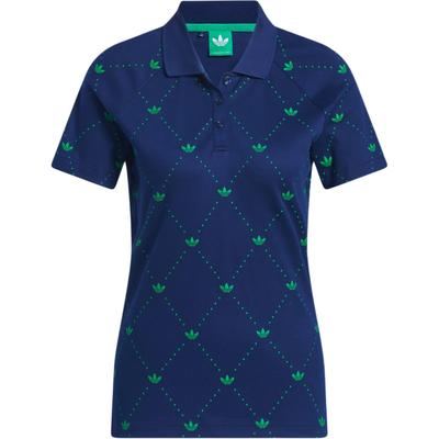 Originals Trefoil SS25 Originals Fashion Comfortable Versatile Short Sleeve Polo Shirt Women Tops Night-Blue Green JM8266