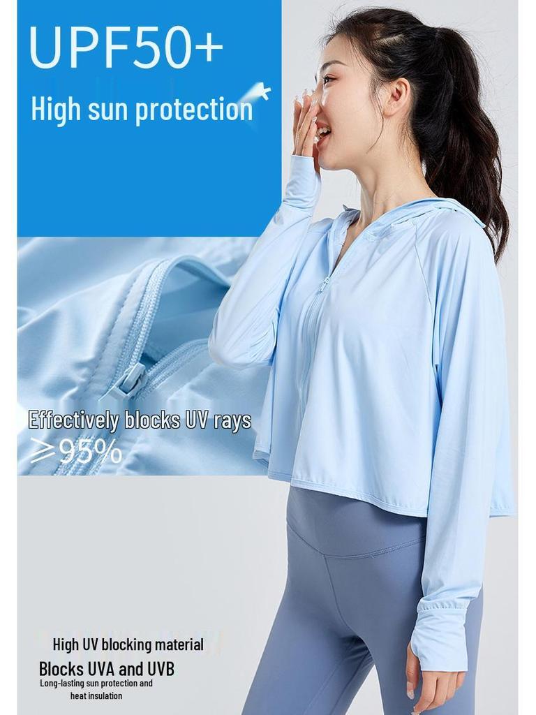 Damen UPF50+ Eisseiden-Schal: Kühle, atmungsaktive Sommer-UV-Schutzkleidung.