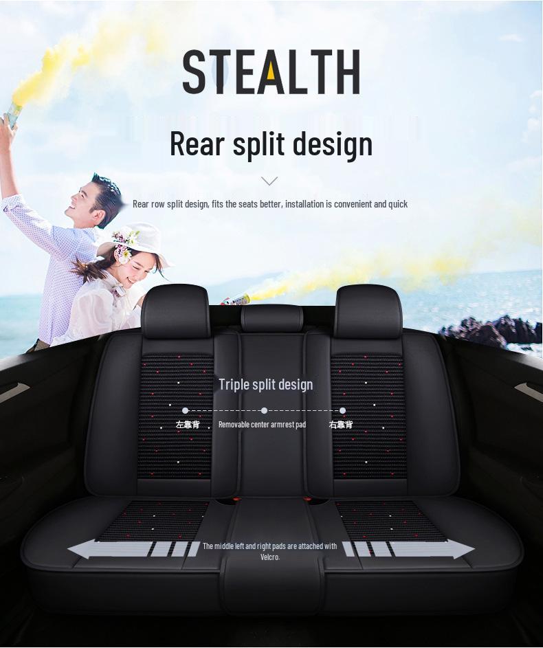 Universal Leather Cartoon Car Seat Covers for All Seasons - Compatible with Reina, MG, K3, K5, Elantra