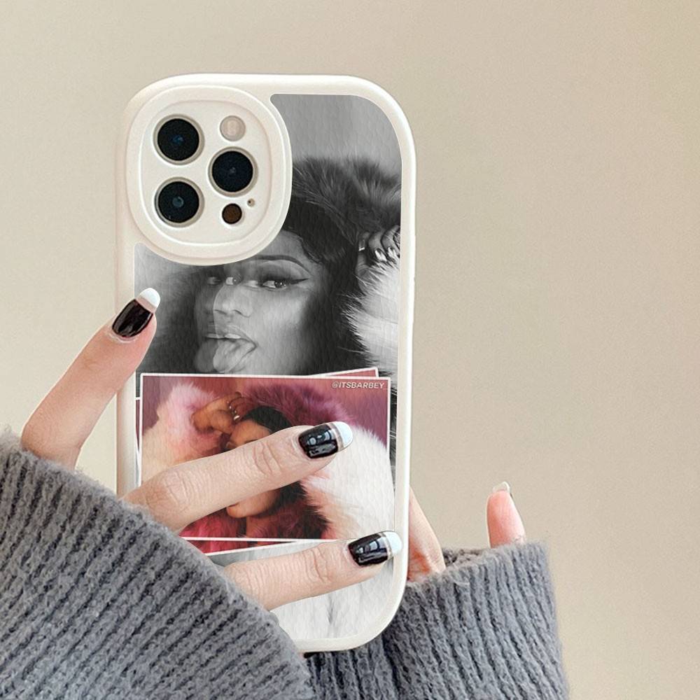 N-Nicki Singer Minaj Silicone Phone Case For IPhone 16 15 14 13 12 11 Pro Max Mini Leather Soft Cover