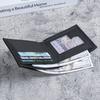 New Men's Wallet Short Wallet Young Men's Fashion and Leisure Plaid Multi-card Thin Soft Wallet Coin Purse