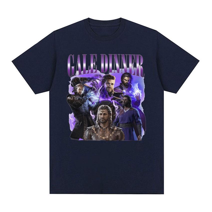 Limited Gale Dinner Baldurs Gate 3 Graphic T Shirts Men's Vintage Fashion Oversized Cotton Tops T-shirt Unisex Gothic Streetwear