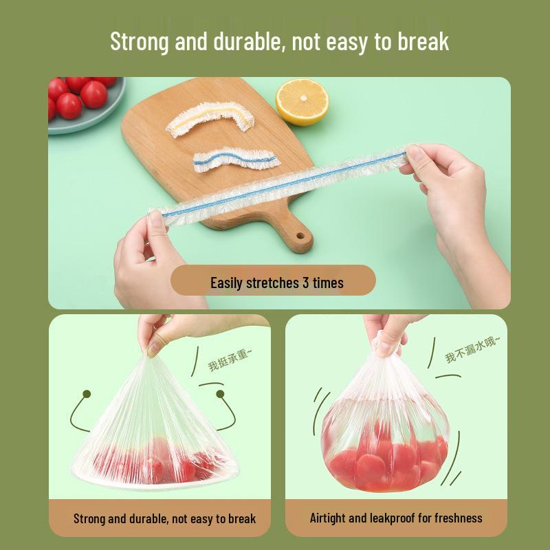 Disposable Food-Grade Elastic Wrap Covers for Fresh-Keeping
