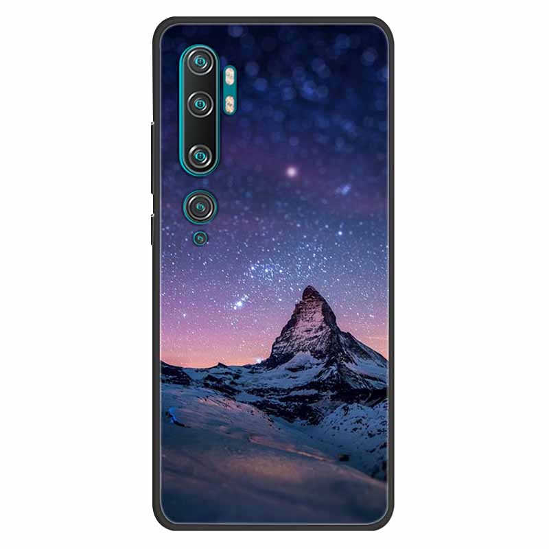 For Xiaomi Mi Note 10 Case Silicone Soft Owl Lion TPU Fashion Back Cover For Xiaomi Mi Note10 Cases Protective Printed Covers