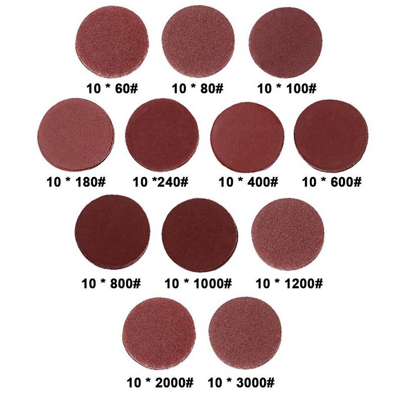 120PCS Sanding Discs Pad Kit for Drill Grinder Rotary Tools + Backing Pad 2 Inch