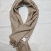 Used Beautiful Condition, 100% CASHMERE, Kyoto Nishikawa, Stole, Lap Blanket, Beige