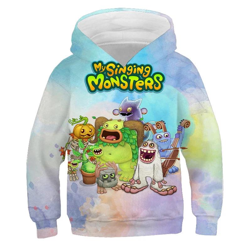 Kids Clothes My Singing Monsters Print Hoodie Girls Cartoon Casual Sweatshirts Children's Clothing Autumn Boys Hoody Pullover