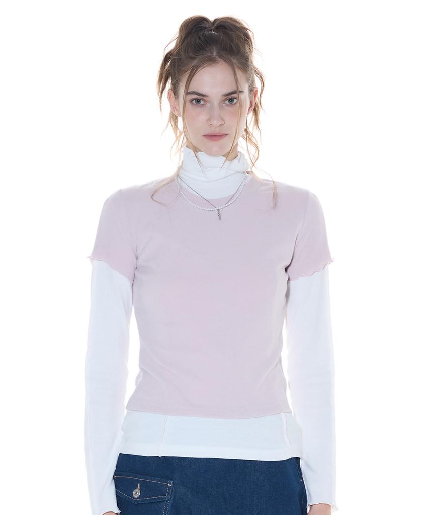 LARTIGENT L14 Layered T-Shirt Set(Pink)