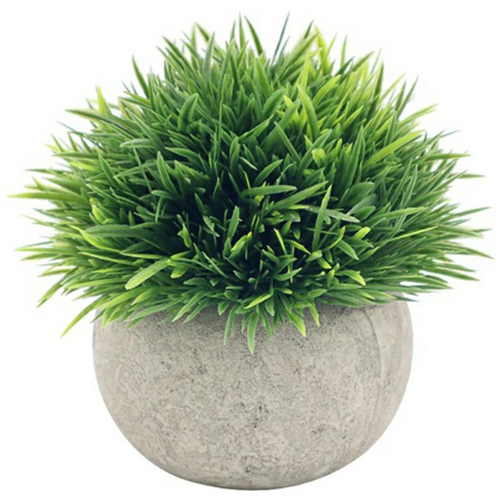 Simulation Plastic Potted Plant Artificial Grass Desktop Decoration for Living Room