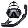 Adult Large Frame Diving Mask & Snorkel Set Soft Silicone Waterproof Scuba Snorkeling Gear for Men Women