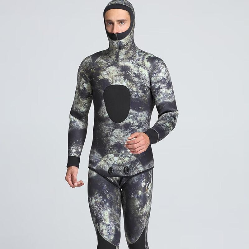 WEZHO Camouflage 5mm Two-Piece Wetsuit
