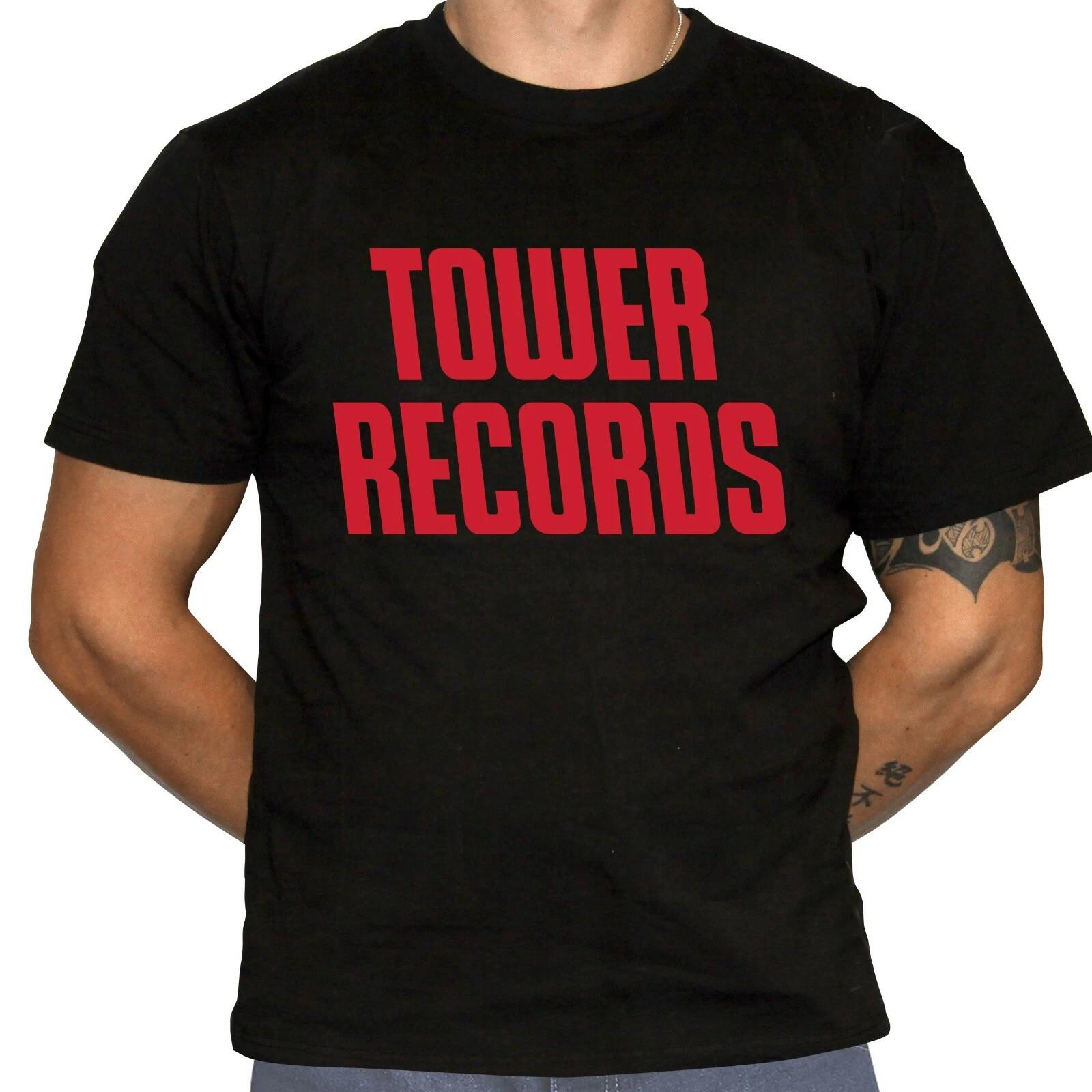 Tower Records TShirt - Defunct Record Store Logo - 100% Preshrunk Cotton T-Shirt M