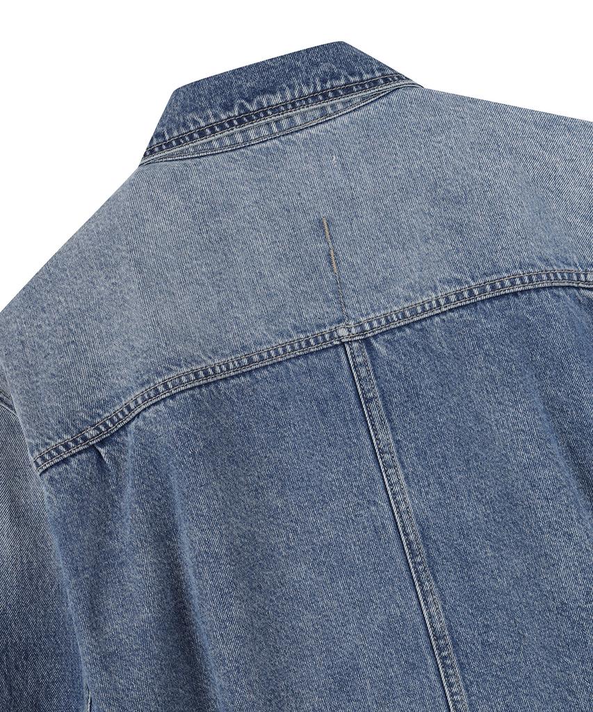 Siecle Comfort Denim Trucker Jacket (Mid-Indigo)