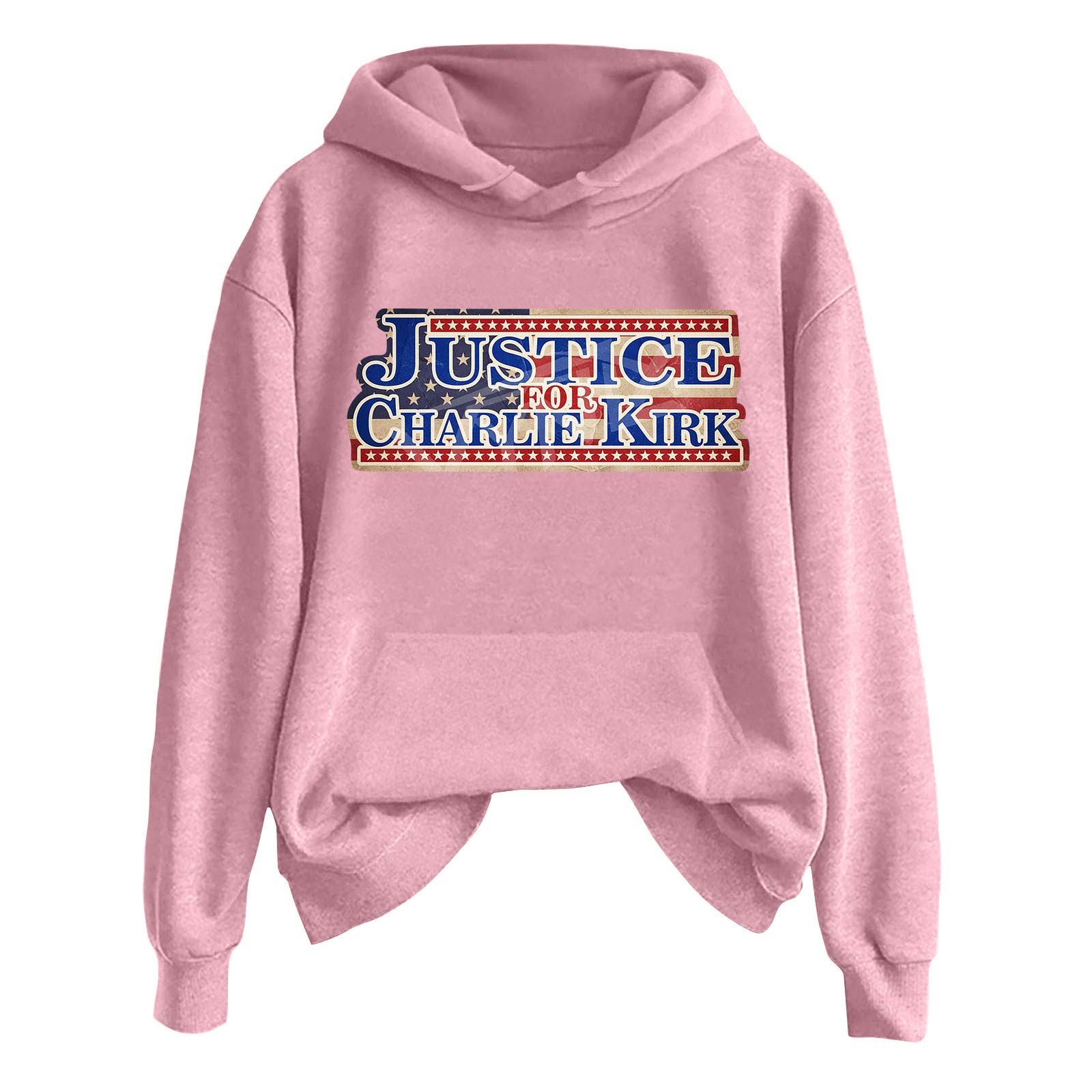 

Женская модная повседневная толстовка с длинным рукавом, принтом и круглым вырезом L розовый