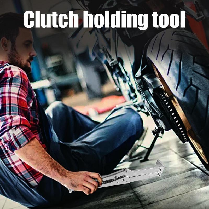 Clutch Removal Tool Heavy Duty Steel Motorcycle Spanner Flywheel Holding Adjustable Sprocket Holding Tools Fly Wheel Holder For
