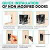 Cerradura de Puerta Corredera de Privacidad con Tirador Acero Inoxidable Herrajes para Puerta de Bolsillo Corredera Pestillo Deslizante para Puerta de 1-3/8” de Espesor