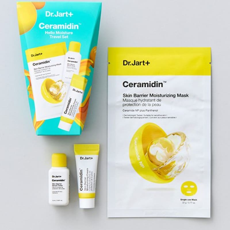 

[Dr. [Jart] Набор для путешествий Ceramidin Hello Moisture (1 упаковка масок + 7 мл крема + 15 мл сывороточного тонера)
