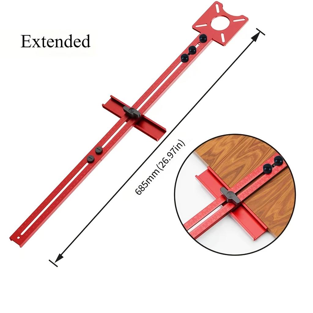 3-in-1 Aluminum Router Jig for Woodworking - Versatile Milling Radius 8.99cm to 60.96cm, Precision Grooving Tool, Ideal Christma