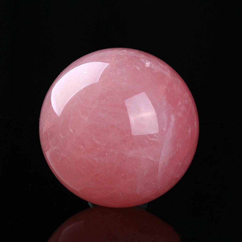 1pc Natural Pink Rose Quartz Magic Crystal Ball Sphere Reiki Healing Gemstone 40-45mm 4-4.5cm