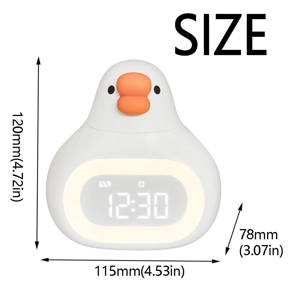 Kreativer großer Gänse-Wecker Touch-Steuerung LED-Anzeige Digitaler Wecker Schlummerfunktion 12/24 Stunden Niedliche Nachttischuhr