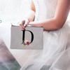 26 Lettere dell'Alfabeto Inglese Sposa Sacchetti Cosmetici con Zip Lettere Fiori Organizzatore Custodia Trucco da Viaggio per Donna Articoli da Toeletta Regali per Donna
