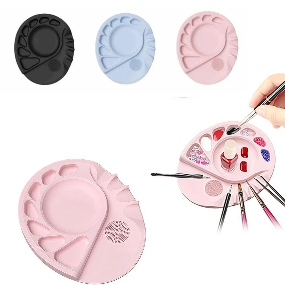 Durable Silicone Makeup Mat Reusable Nail Art Gel Pad Easy to Clean Foundation Palette  Office Use