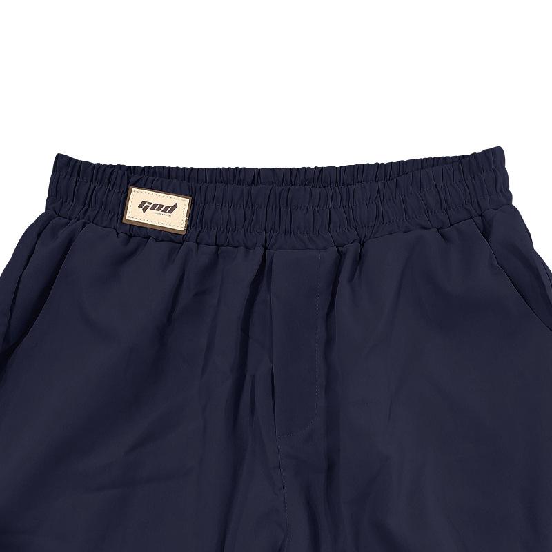 Men's Relaxed Fit Comfortable Quick-Dry Waistband Casual Business Solid Colour Trousers