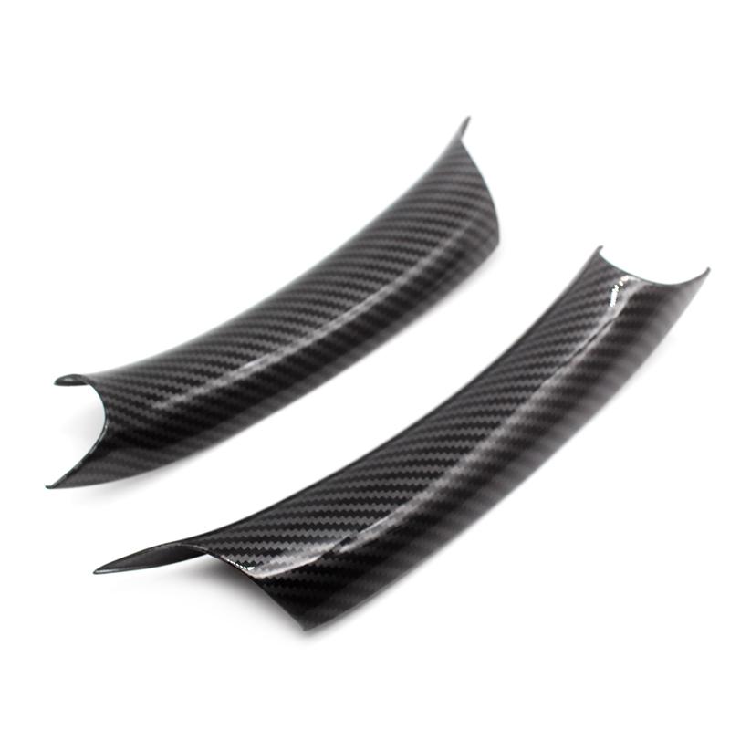 For BMW X5 X6 E70 E71 F15 F16 Car Interior Door Pull Handle Protective Cover Carbon Fiber Texture