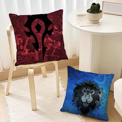 Warcrafts of World W-WOW Game Pillow Case Living Room Accent Couch Back Support Square Lounge Restful Nap Companion