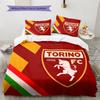 Fotbalový klub Torino Vzorovaná sada povlečení s přikrývkou Domácí dekorace Dárek (1 * povlak na peřinu + 2 * povlak na polštář bez jádra)