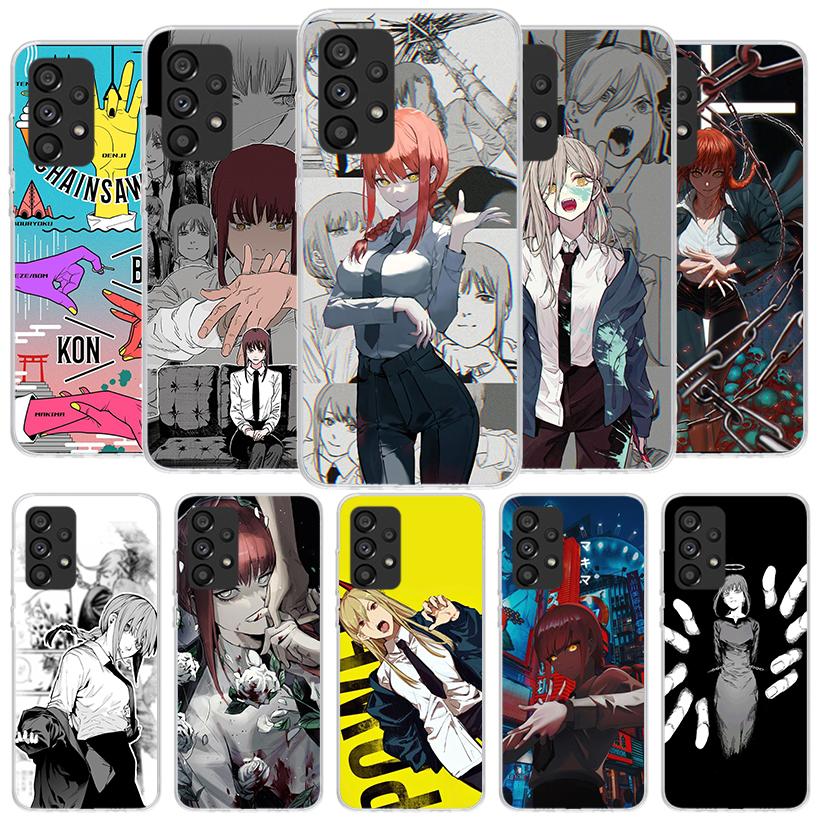 Chainsaw Makima Power Phone Case For Samsung Galaxy A17 A37 A57 A16 A26 A36 A56 A15 A25 A35 A55 A14 A24 A34 A54 A13 A23 A33 A53