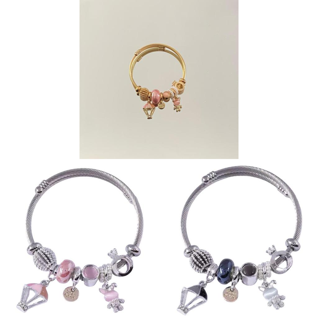 Stainless Steel Bracelet For Women With Bunny Pendant Elegant Jewelry For Gift Giving
