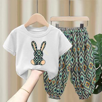 Ärmelloser Sommeranzug für Mädchen, Sommermode für Mädchen, koreanische Version des süßen zweiteiligen Anzugs mit Tupfenmuster für Mädchen