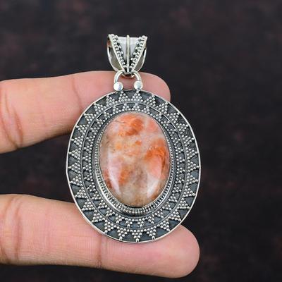 Solstensanheng Håndlaget Smykke 925 Sterling Sølv Anheng Ekte Edelstensanheng Vintage Smykke Gave Til Mor Siste Design Anheng