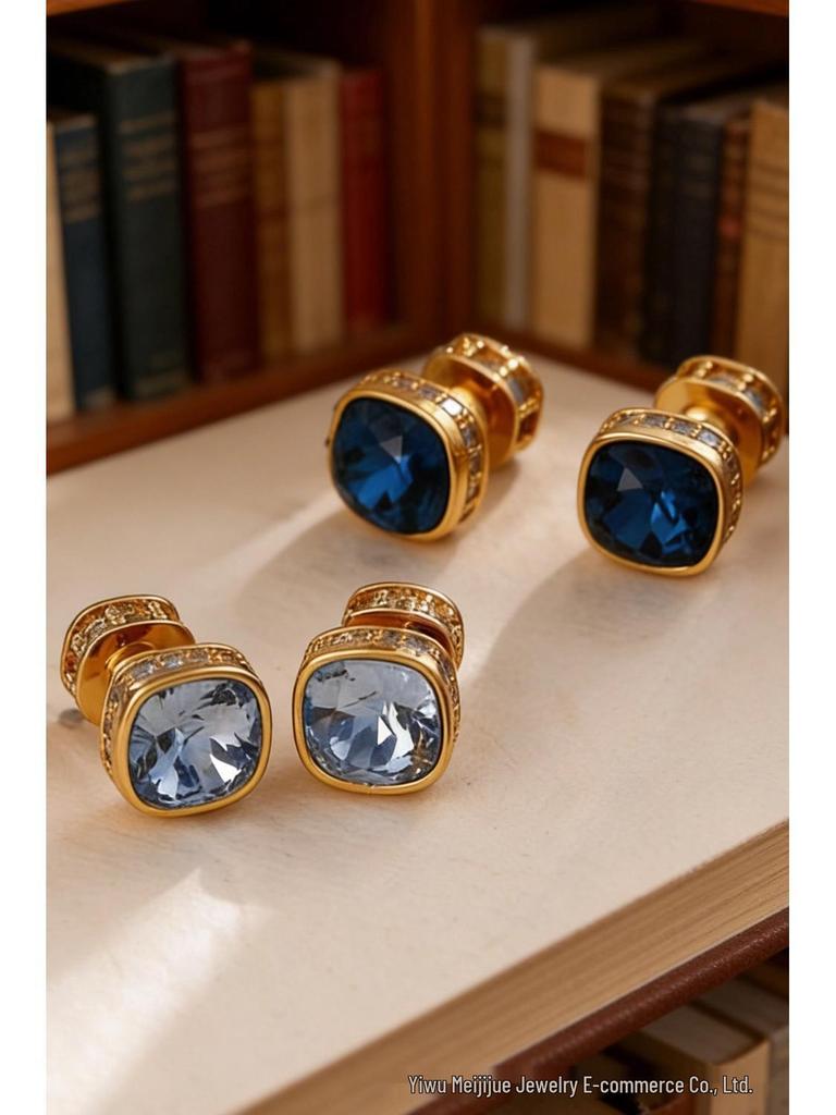 Miki Light Luxury Crystal Stud Earrings: Elegant Women's Niche Design for Fashion
