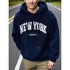 Printed Streetwear 3D Drawstring Hoodie Mens Loose Fit Casual Sport Sweatshirt Winter