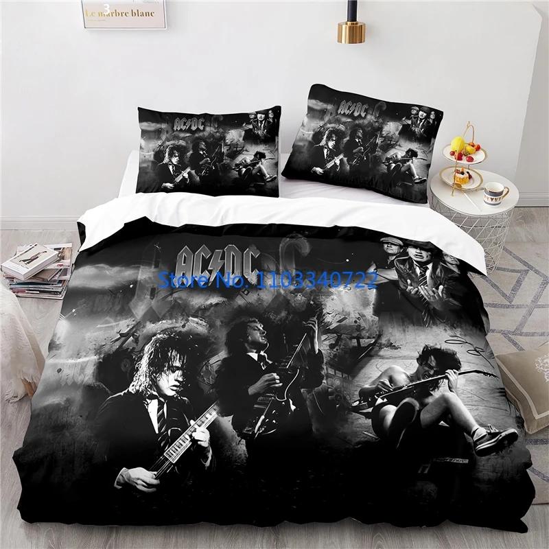 Australia AC DC Music Brand Bedding Set Printed Duvet Cover Set 3D Print Comforter Cover Bedclothes for Boy Girl Sets Decor